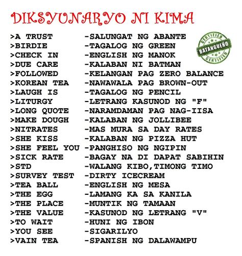 salaw in batangas|Salitang Batangas (Batangas dictionary) .